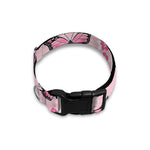 Pink Monarch Butterfly Pattern Print Dog Collar