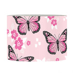 Pink Monarch Butterfly Pattern Print Drum Lamp Shade