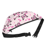 Pink Monarch Butterfly Pattern Print Fanny Pack