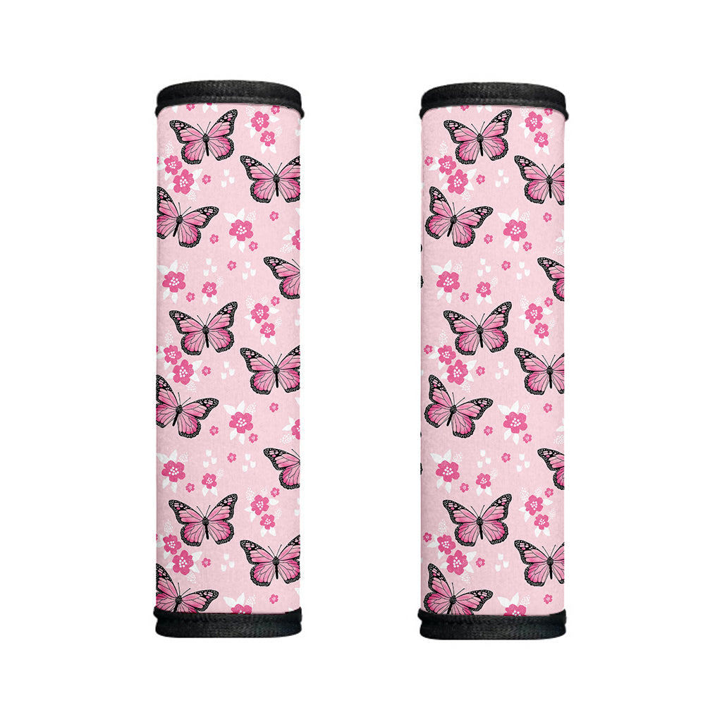 Pink Monarch Butterfly Pattern Print Handle Covers