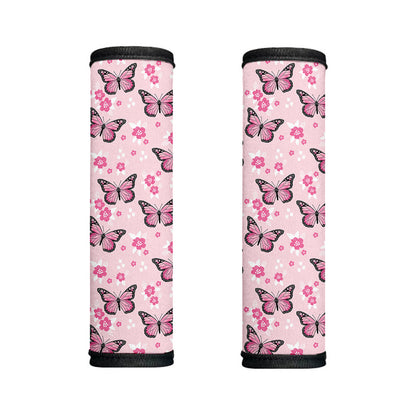 Pink Monarch Butterfly Pattern Print Handle Covers