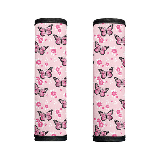 Pink Monarch Butterfly Pattern Print Handle Covers