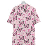 Pink Monarch Butterfly Pattern Print Hawaiian Shirt