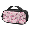 Pink Monarch Butterfly Pattern Print Portable Cooler Travel Case