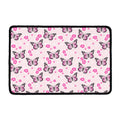 Pink Monarch Butterfly Pattern Print Kitchen Mat
