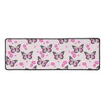 Pink Monarch Butterfly Pattern Print Long Kitchen Mat