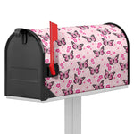 Pink Monarch Butterfly Pattern Print Mailbox Cover