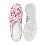 Pink Monarch Butterfly Pattern Print Mesh Casual Shoes