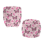 Pink Monarch Butterfly Pattern Print Office Chair Cover