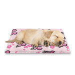 Pink Monarch Butterfly Pattern Print Pet Cooling Mat Cover