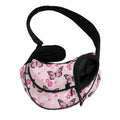 Pink Monarch Butterfly Pattern Print Pet Sling Carrier