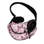 Pink Monarch Butterfly Pattern Print Pet Sling Carrier