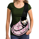 Pink Monarch Butterfly Pattern Print Pet Sling Carrier