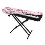 Pink Monarch Butterfly Pattern Print Piano Keyboard Cover