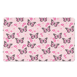 Pink Monarch Butterfly Pattern Print Polyester Doormat