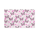 Pink Monarch Butterfly Pattern Print Polyester Flag