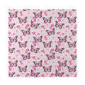Pink Monarch Butterfly Pattern Print Silk Bandana