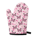 Pink Monarch Butterfly Pattern Print Single Oven Mitt