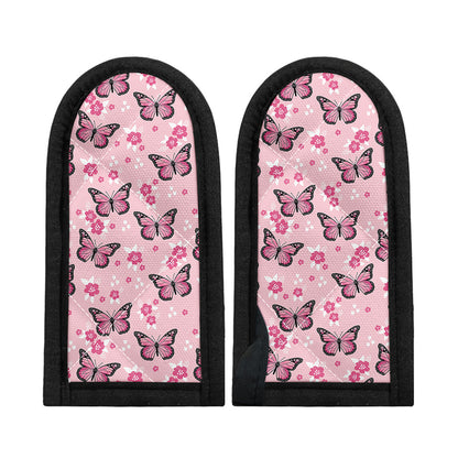 Pink Monarch Butterfly Pattern Print Skillet Handle Cover