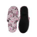 Pink Monarch Butterfly Pattern Print Slippers