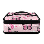 Pink Monarch Butterfly Pattern Print Small Lunch Bag