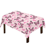 Pink Monarch Butterfly Pattern Print Tablecloth
