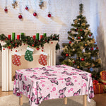Pink Monarch Butterfly Pattern Print Tablecloth