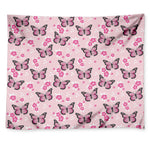 Pink Monarch Butterfly Pattern Print Tapestry