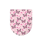 Pink Monarch Butterfly Pattern Print Toilet Lid Cover