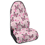 Pink Monarch Butterfly Pattern Print Waterproof Car Seat Cover