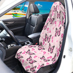 Pink Monarch Butterfly Pattern Print Waterproof Car Seat Cover