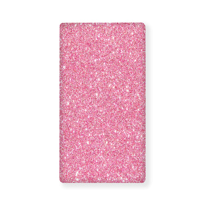 Pink (NOT Real) Glitter Print Baby Crib Sheet