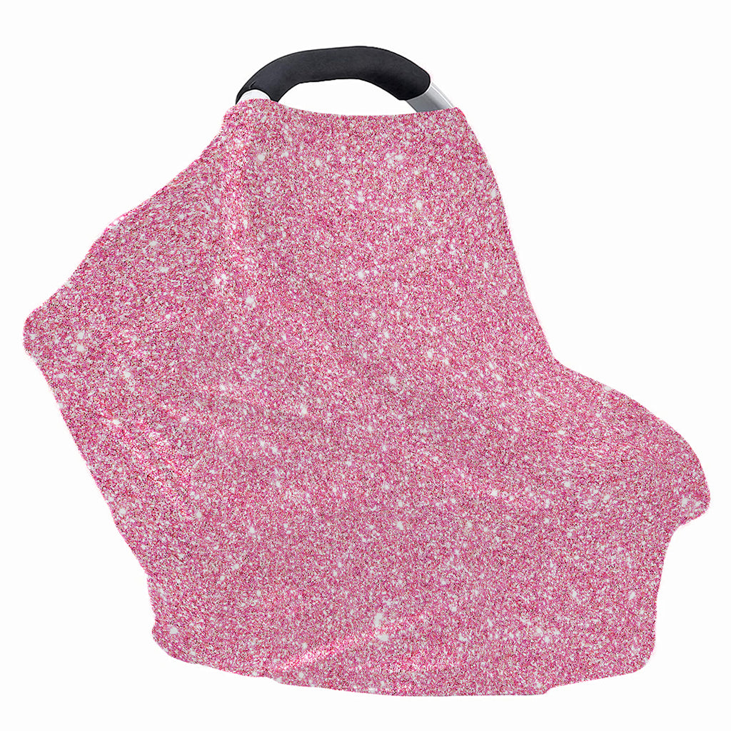 Pink (NOT Real) Glitter Print Baby Seat Cover
