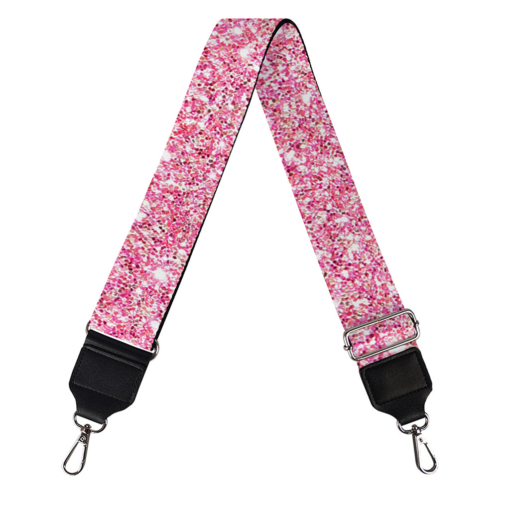 Pink (NOT Real) Glitter Print Bag Strap