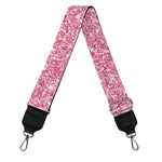 Pink (NOT Real) Glitter Print Bag Strap