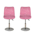 Pink (NOT Real) Glitter Print Bar Stool Covers