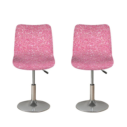 Pink (NOT Real) Glitter Print Bar Stool Covers