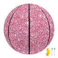 Pink (NOT Real) Glitter Print Basketball