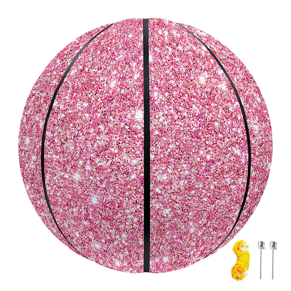 Pink (NOT Real) Glitter Print Basketball