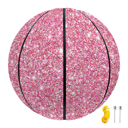 Pink (NOT Real) Glitter Print Basketball