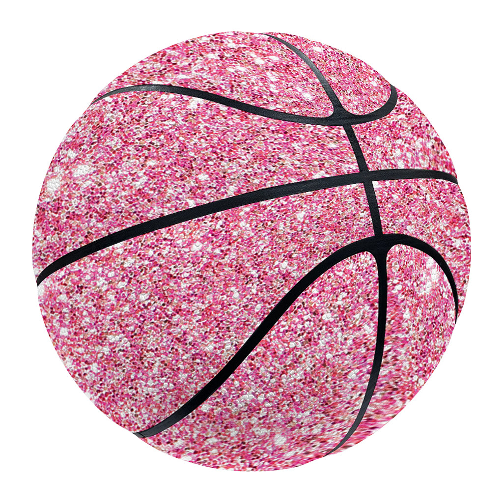 Pink (NOT Real) Glitter Print Basketball