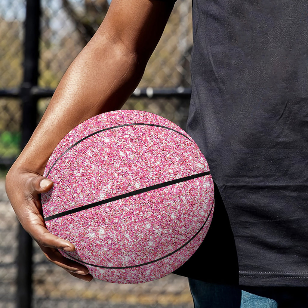 Pink (NOT Real) Glitter Print Basketball
