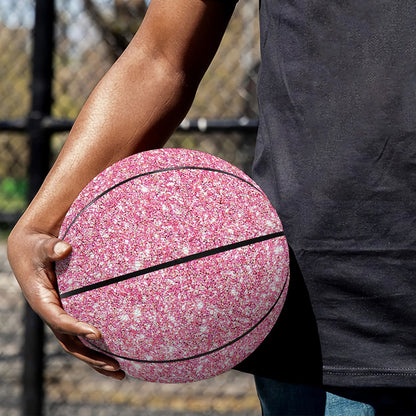 Pink (NOT Real) Glitter Print Basketball