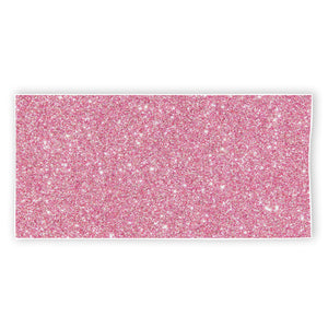 Pink (NOT Real) Glitter Print Beach Towel