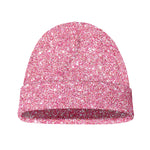 Pink (NOT Real) Glitter Print Beanie