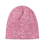 Pink (NOT Real) Glitter Print Beanie