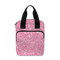 Pink (NOT Real) Glitter Print Bible Tote Bag
