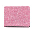 Pink (NOT Real) Glitter Print Bifold Wallet