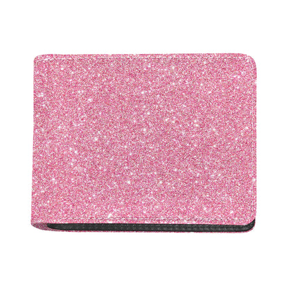 Pink (NOT Real) Glitter Print Bifold Wallet
