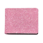 Pink (NOT Real) Glitter Print Bifold Wallet